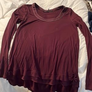 WHBM maroon long sleeve